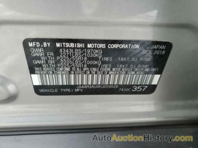 MITSUBISHI OUTLANDER ES, JA4AR3AU0KU009526