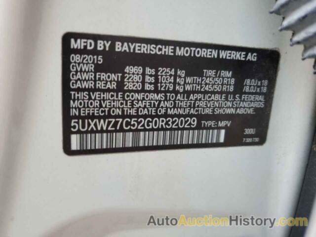 BMW X3 SDRIVE28I, 5UXWZ7C52G0R32029