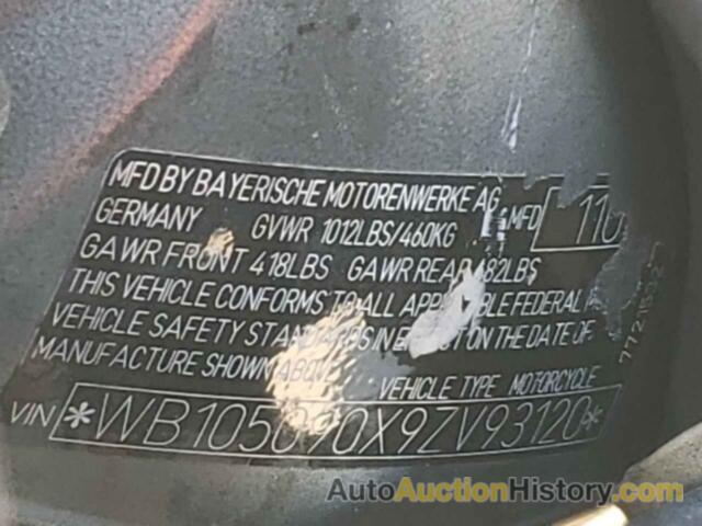 BMW MOTORCYLCE S, WB105090X9ZV93120