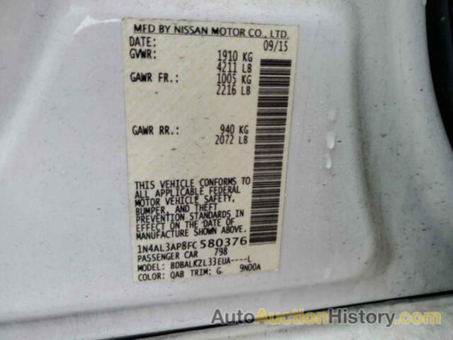 NISSAN ALTIMA 2.5, 1N4AL3AP8FC580376