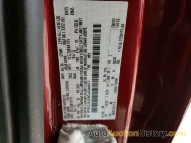 FORD ESCAPE TITANIUM, 1FMCU9J93GUC04597