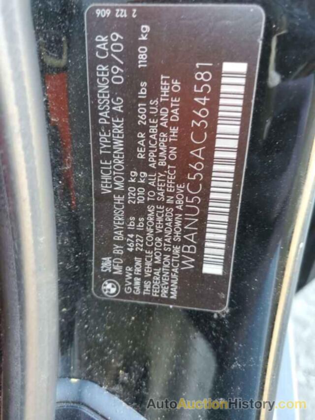 BMW 5 SERIES I, WBANU5C56AC364581