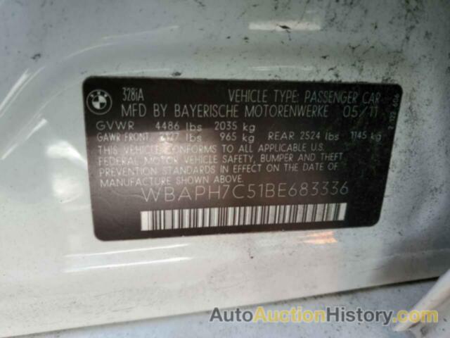 BMW 3 SERIES I, WBAPH7C51BE683336