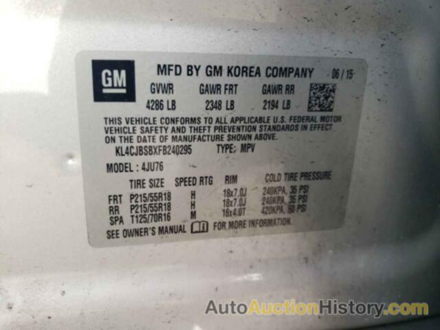 BUICK ENCORE CONVENIENCE, KL4CJBSBXFB240295