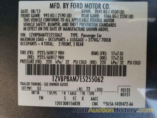 FORD ALL Models, 1ZVBP8AM7E5255062