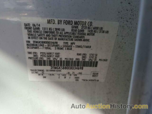 FORD FLEX SE, 2FMGK5B80EBD34698