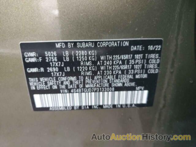 SUBARU OUTBACK WI WILDERNESS, 4S4BTGUD7P3133008