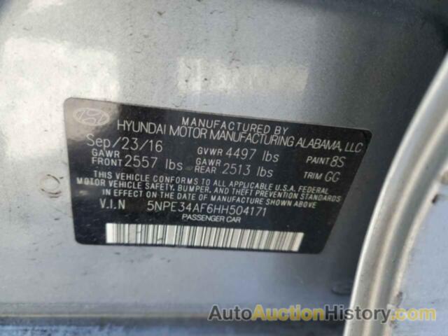 HYUNDAI SONATA SPORT, 5NPE34AF6HH504171