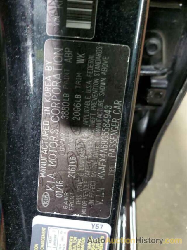 KIA FORTE LX, KNAFX4A69G5584943