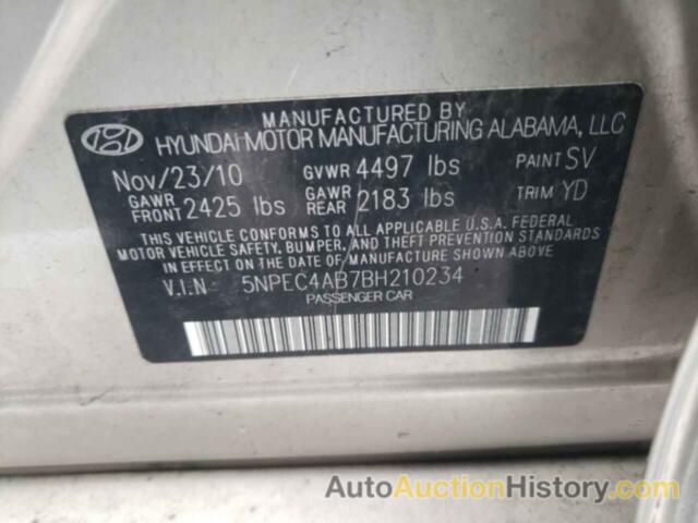 HYUNDAI SONATA SE, 5NPEC4AB7BH210234