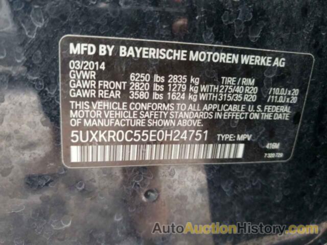 BMW X5 XDRIVE35I, 5UXKR0C55E0H24751