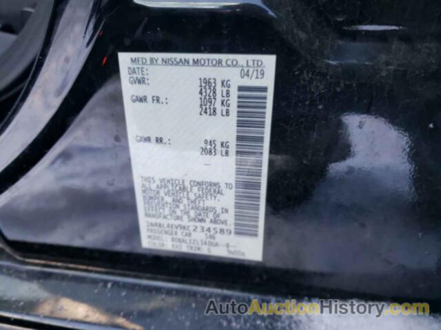 NISSAN ALTIMA SL, 1N4BL4EV9KC234589