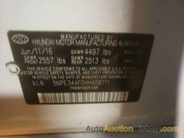 HYUNDAI SONATA SPORT, 5NPE34AF0HH458711