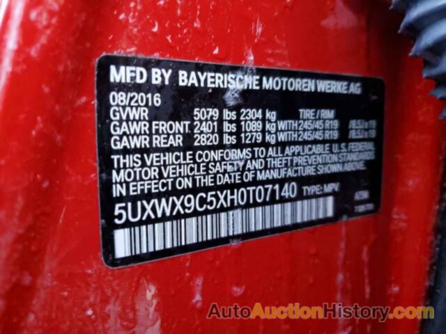 BMW X3 XDRIVE28I, 5UXWX9C5XH0T07140