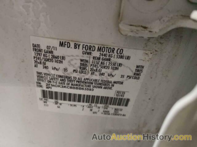 FORD EDGE LIMITED, 2FMDK3KC8BBB63593