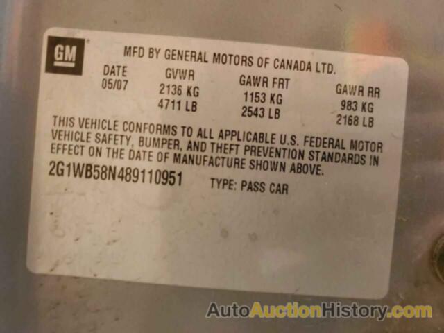 CHEVROLET IMPALA LS, 2G1WB58N489110951