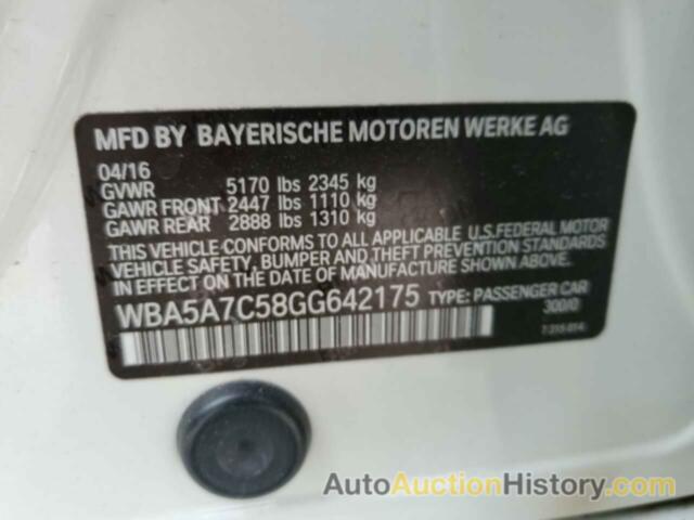 BMW 5 SERIES XI, WBA5A7C58GG642175