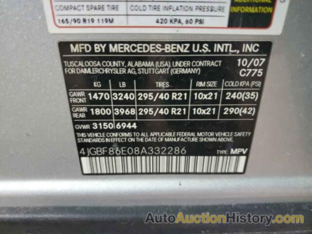 MERCEDES-BENZ GL-CLASS 550 4MATIC, 4JGBF86E08A332286