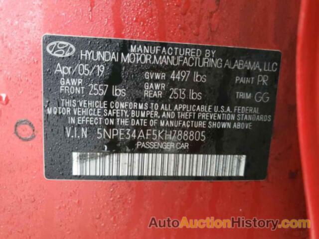 HYUNDAI SONATA LIMITED, 5NPE34AF5KH788805