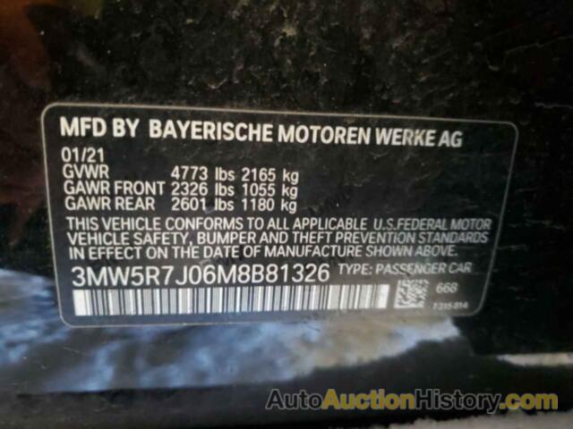 BMW 3 SERIES, 3MW5R7J06M8B81326