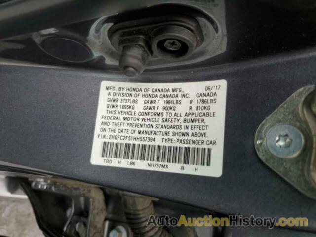 HONDA CIVIC LX, 2HGFC2F51HH557394