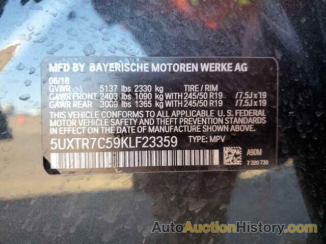 BMW X3 SDRIVE30I, 5UXTR7C59KLF23359