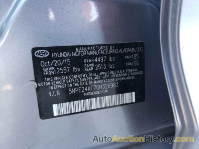 HYUNDAI SONATA SE, 5NPE24AF7GH326983