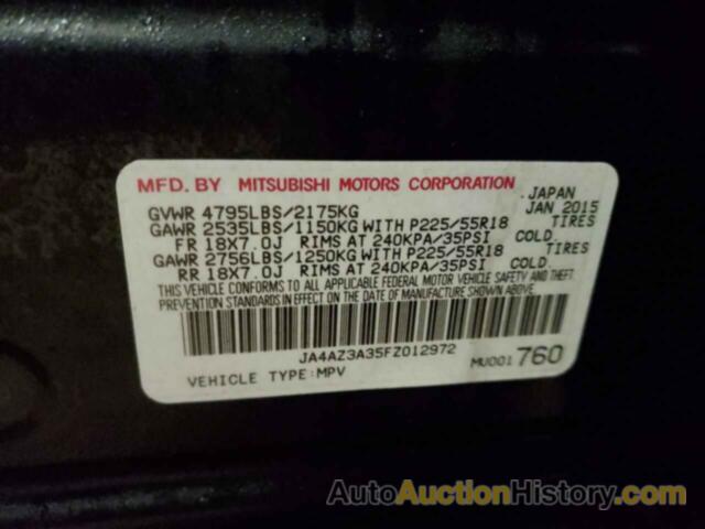 MITSUBISHI OUTLANDER SE, JA4AZ3A35FZ012972