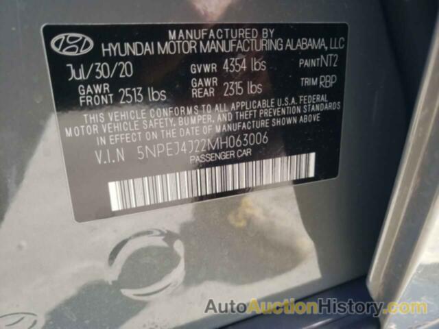 HYUNDAI SONATA SEL PLUS, 5NPEJ4J22MH063006