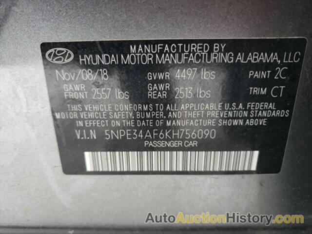 HYUNDAI SONATA LIMITED, 5NPE34AF6KH756090