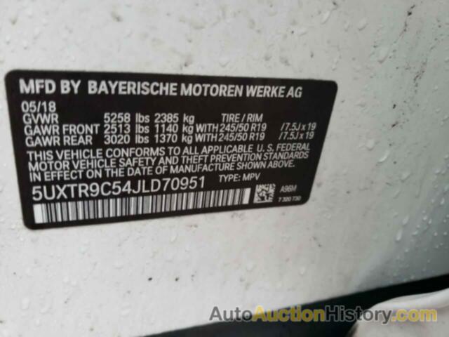 BMW X3 XDRIVE30I, 5UXTR9C54JLD70951