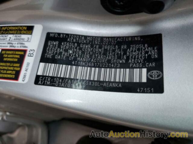 TOYOTA AVALON XL, 4T1BK36B17U221473