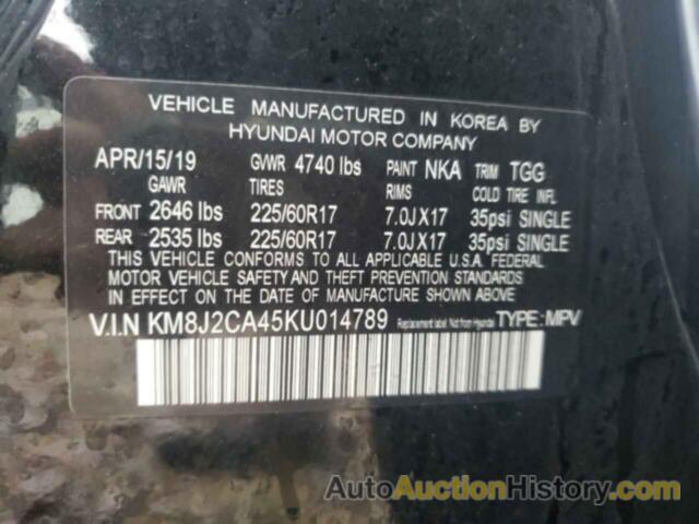 HYUNDAI TUCSON SE, KM8J2CA45KU014789