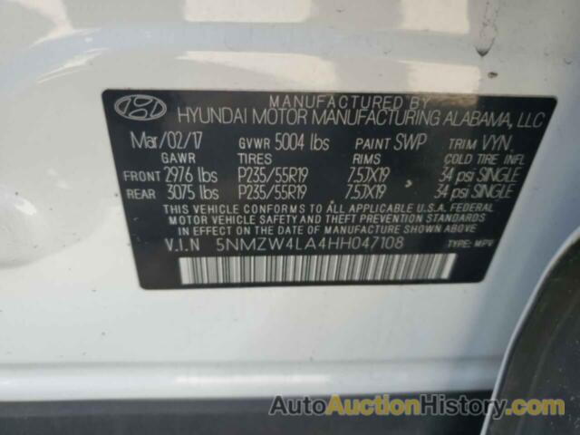 HYUNDAI SANTA FE, 5NMZW4LA4HH047108