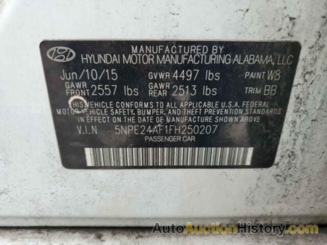 HYUNDAI SONATA SE, 5NPE24AF1FH250207