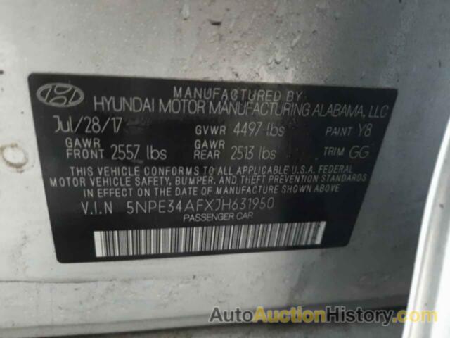 HYUNDAI SONATA SPORT, 5NPE34AFXJH631950