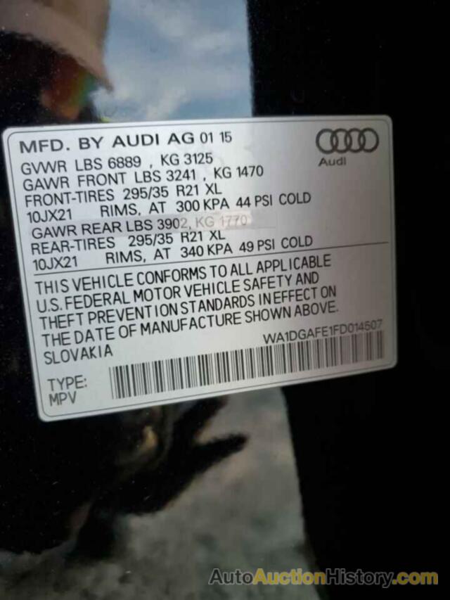 AUDI Q7 PRESTIGE, WA1DGAFE1FD014507