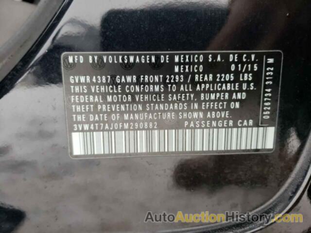 VOLKSWAGEN JETTA GLI, 3VW4T7AJ0FM290882