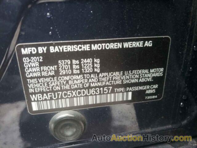 BMW 5 SERIES XI, WBAFU7C5XCDU63157