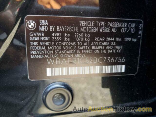 BMW 5 SERIES I, WBAFR1C52BC736756