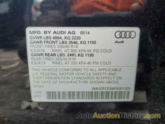 AUDI Q3 PREMIUM PLUS, WA1EFCFS6FR001005