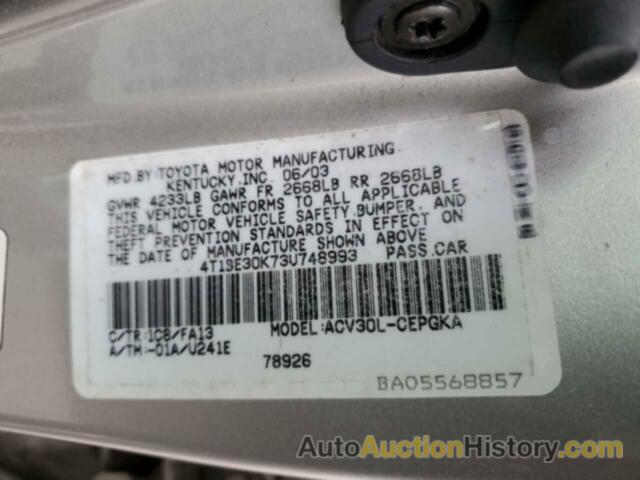 TOYOTA CAMRY LE, 4T1BE30K73U748993