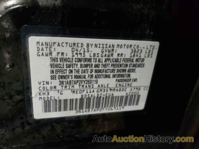 NISSAN SENTRA S, 3N1AB7AP2FY269119