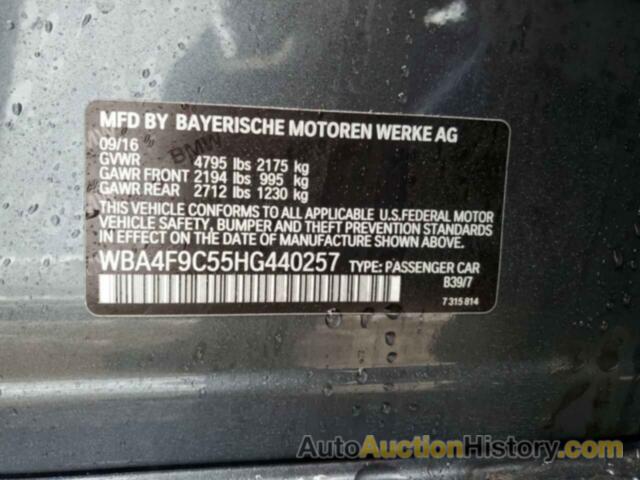 BMW 4 SERIES GRAN COUPE, WBA4F9C55HG440257