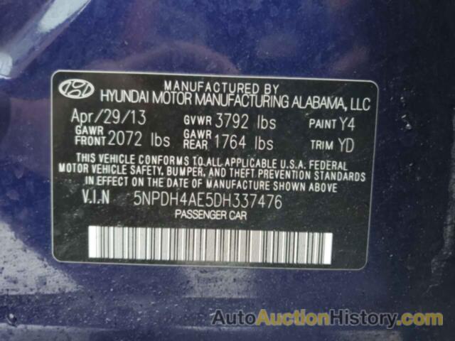 HYUNDAI ELANTRA GLS, 5NPDH4AE5DH337476