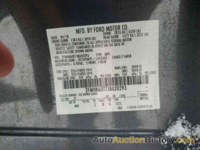 FORD FLEX LIMITED, 2FMHK6DT7JBA20293