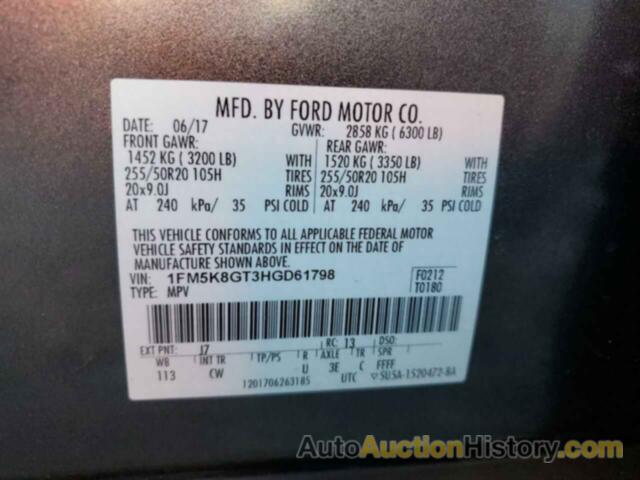 FORD EXPLORER SPORT, 1FM5K8GT3HGD61798