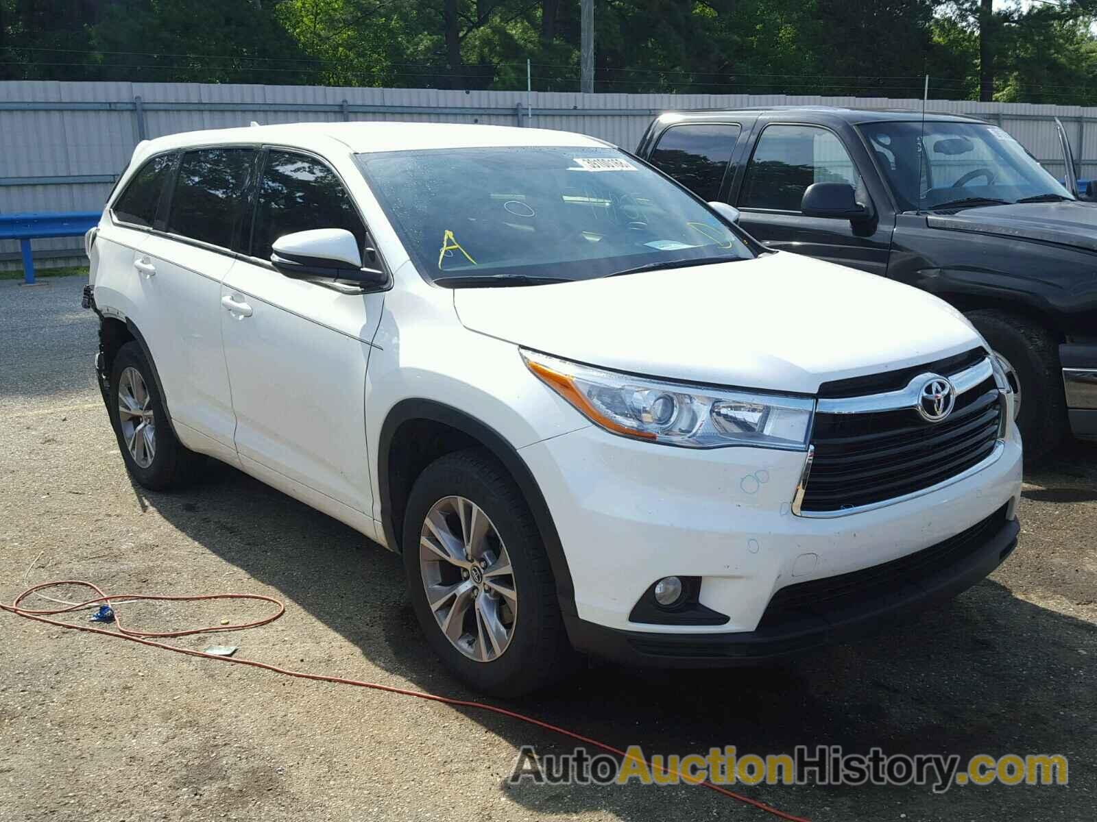 2016 TOYOTA HIGHLANDER LE, 5TDZKRFH8GS134880