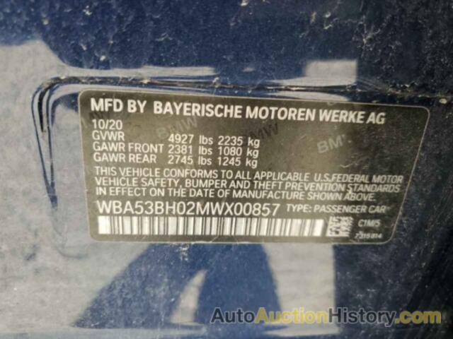 BMW 5 SERIES I, WBA53BH02MWX00857