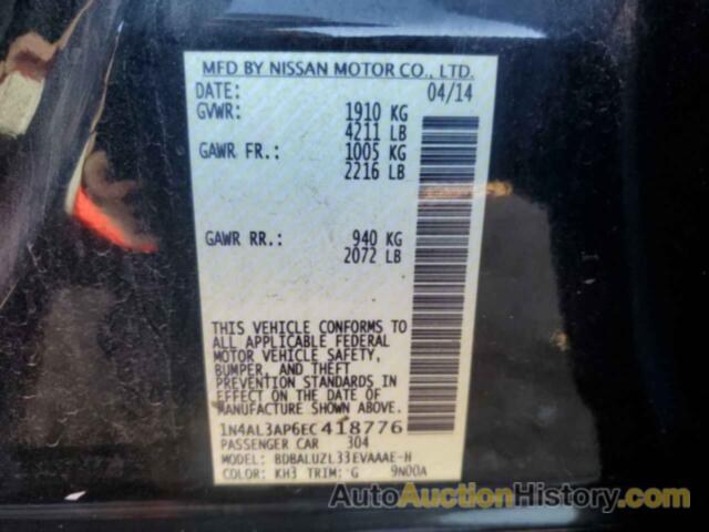 NISSAN ALTIMA 2.5, 1N4AL3AP6EC418776